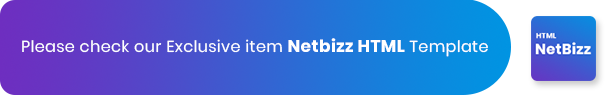 Netbizz - Corporate and business multipurpose HTML templates