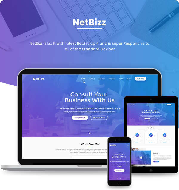 NetBizz Corporate Responsive HTML